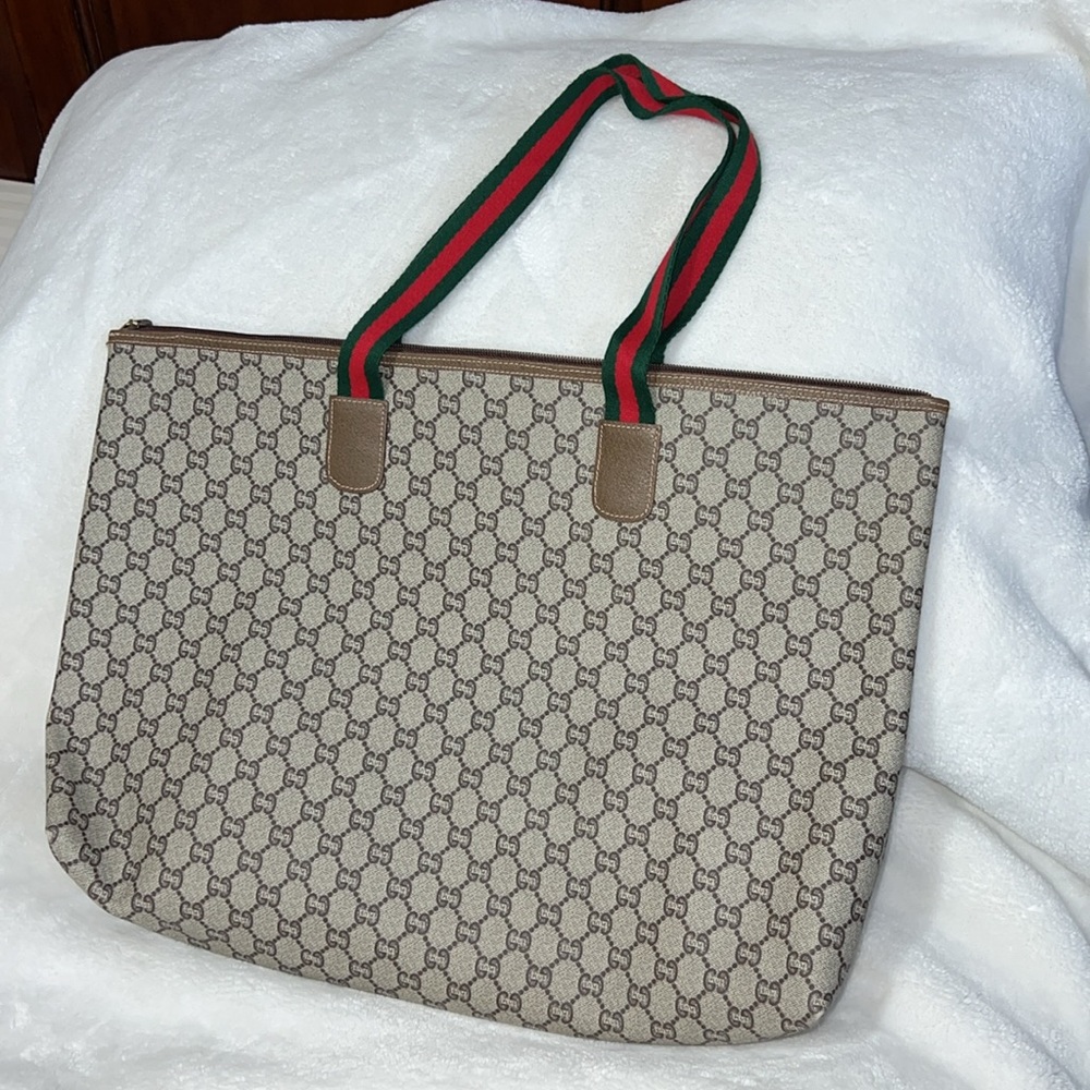 🎉SOLD🎉 Gucci Plus Sherry Line Vintage Tote - Picture 2 of 16